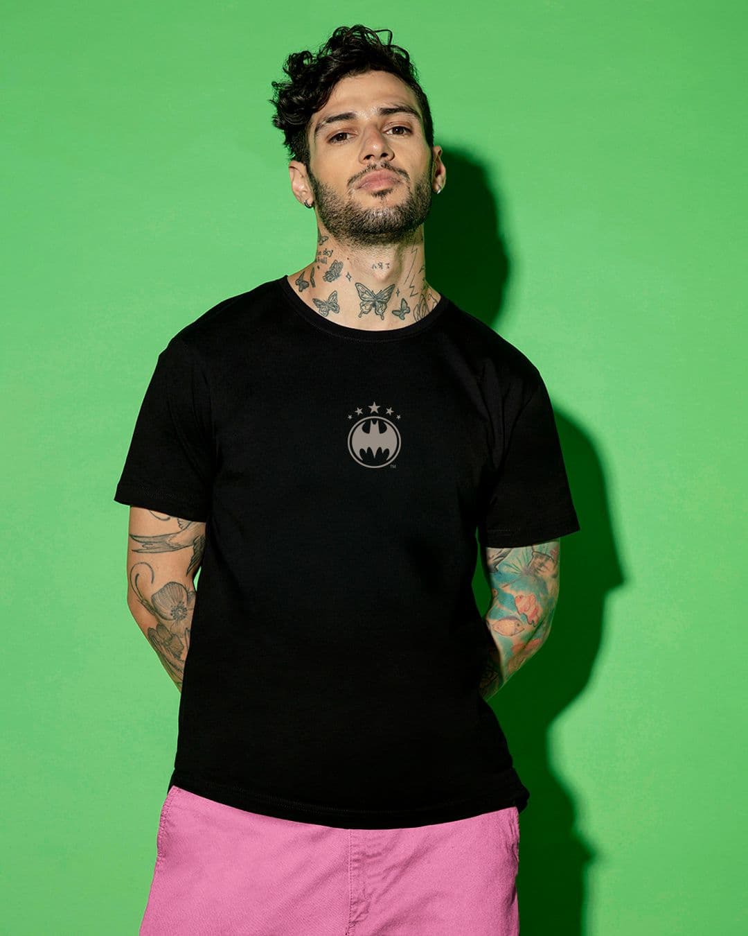 Men's Black The Dark Knight Graphic Printed T-shirt 2