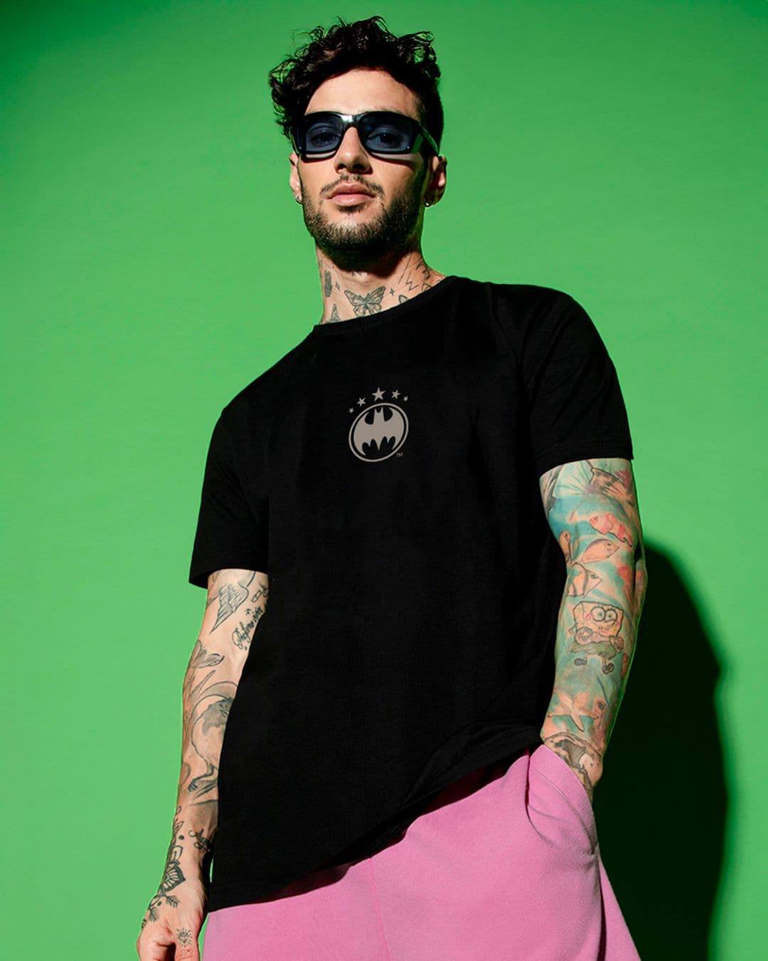 Men's Black The Dark Knight Graphic Printed T-shirt 3